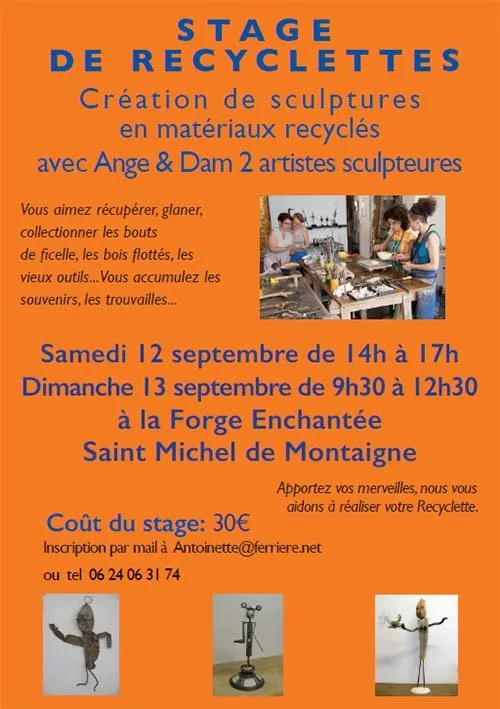 stage création de statuettes en matières naturelles et recyclées